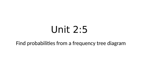 Find Probabilities from a Frequency Tree
