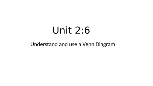 Understand and Use a Venn Diagram