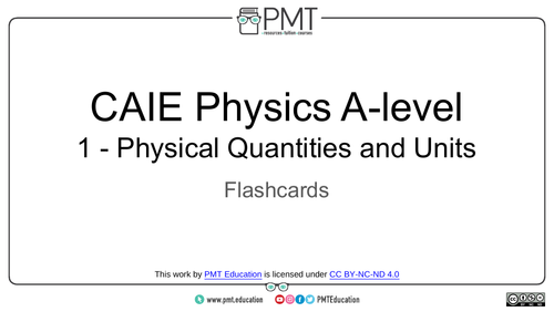 CAIE A-level Physics Flashcards