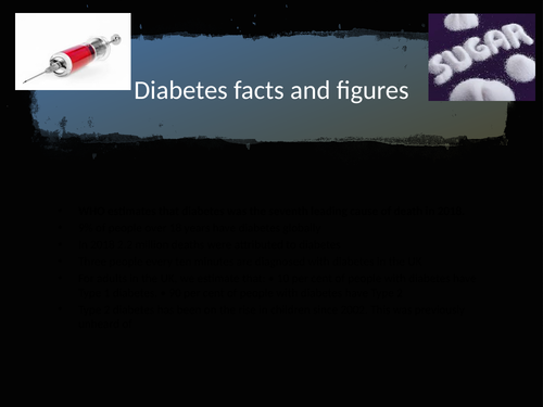 Diabetes GCSE AQA Biology lesson resources