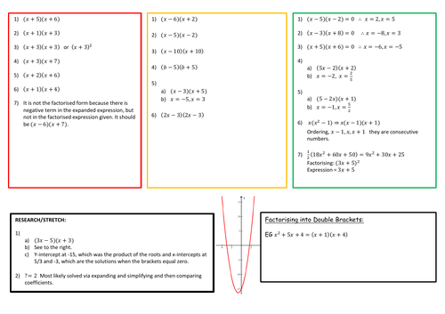 Factorising Quadratic Expressions (1-9)