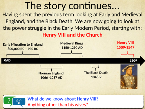 KS3: Henry VIII Scheme of Work