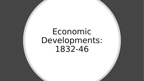 Economic Developments:1832-46 (AQA A level History)
