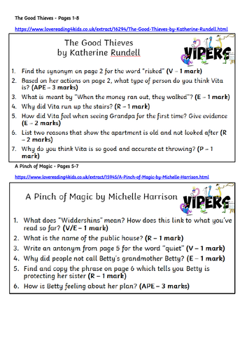 Reading Comprehension Questions