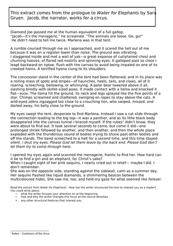 English language Question 3 Structure lesson