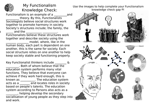 Sociology of Education - Functionalism Bundle