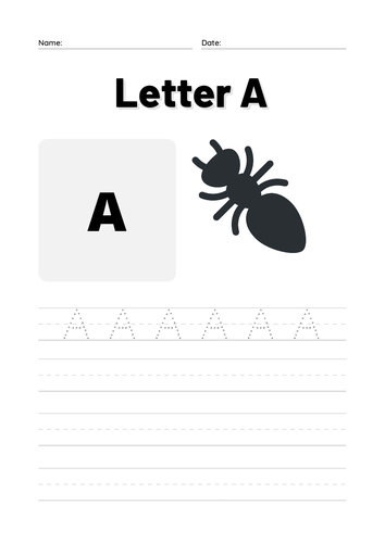 Trace Letter A