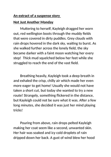 Setting description - spooky extract - Not Just Another Monday