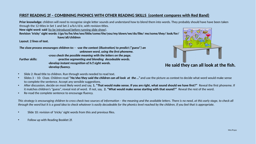 First Reading 2f Mrs Pryce's Funny Phonics