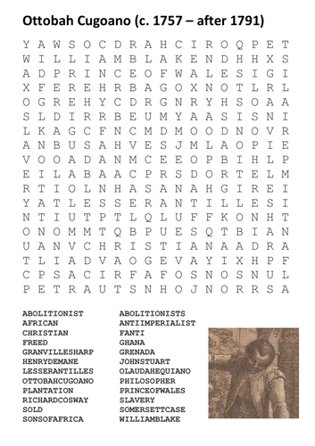 Ottobah Cugoano Word Search