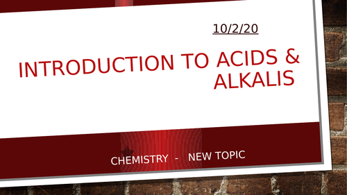 KS3 Acids and Alkalis Introduction | Suitable for Activate