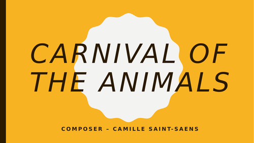 Carnival of the Animals - Programme Music topic ideal for remote learning