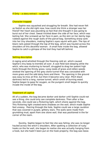 Suspense extract - If Only