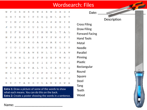 Files Tool Wordsearch Puzzle Sheet Keywords Settler Starter Cover ...