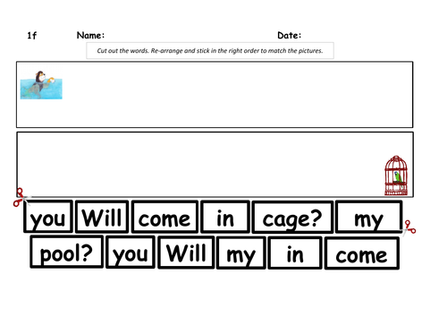 First Reading 1f Worksheet Mrs Pryce's Funny Phonics | Teaching Resources