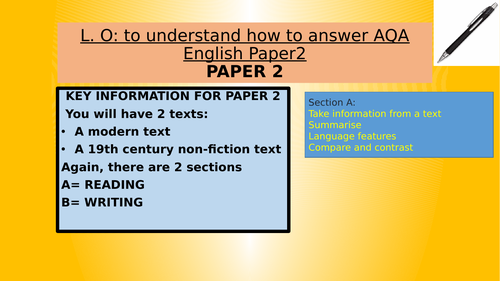 GCSE LANGUAGE PAPER 2 Student guide