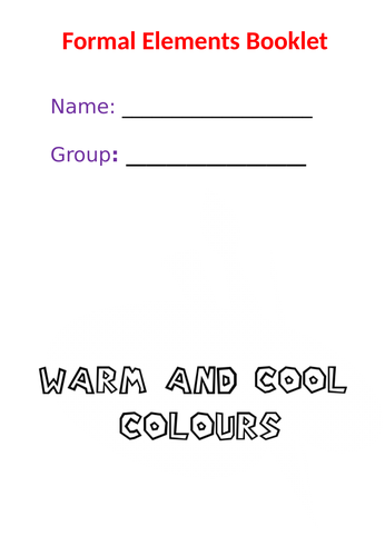 Warm and cool colours art booklet