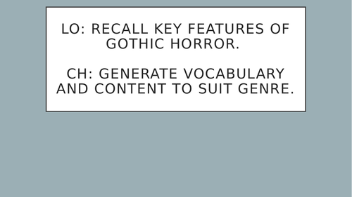 Gothic Horror Features