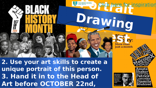 Black History Month Art Contest Portraits