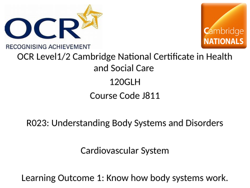 Health & Social OCR Cambridge Nationals COMPLETE R023 UNIT Lesson Resources