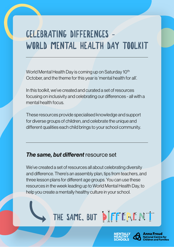 World Mental Health Day Resources For Primary Schools