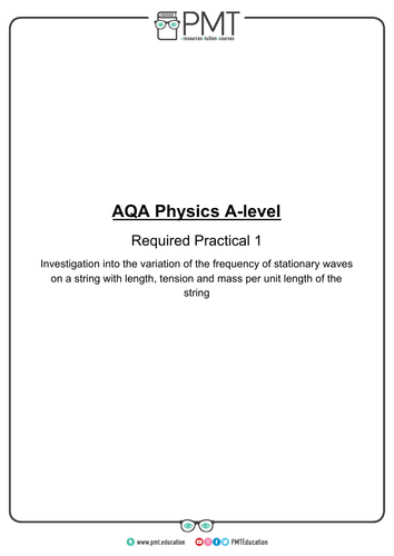 AQA A-level Physics Practical Flashcards