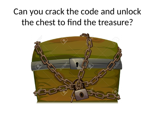 Hidden treasure - crack the code - one more and less