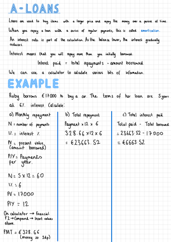 IB A&I Loans and Annuities Notes