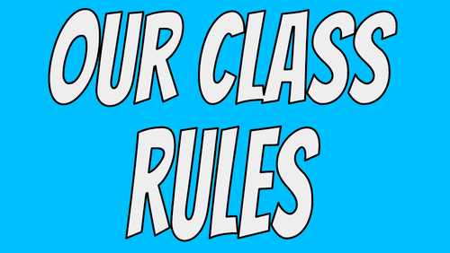 Classroom rules posters and display header/title