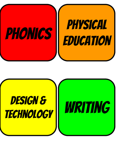 Classroom timetable cards(advanced version)