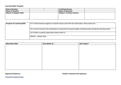 Simple Learning Walk Template