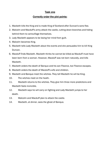 'Macbeth' full text revision escape room