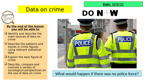 AQA GCSE Sociology: Data and crime