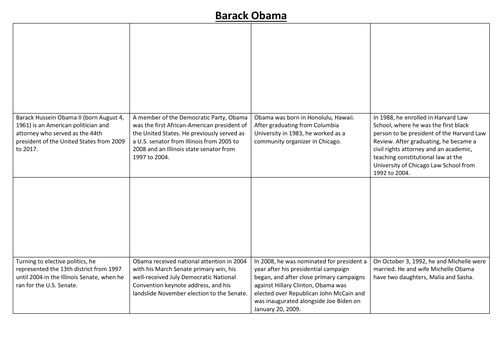 Barack Obama Comic Strip and Storyboard