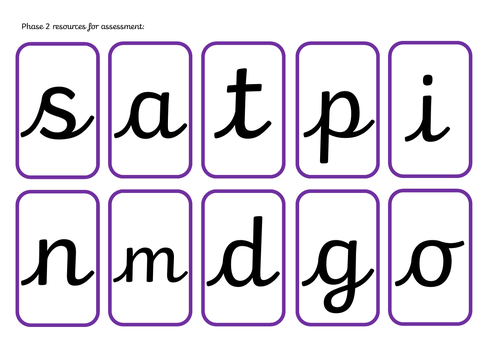 Phase 1-4 phonics assessment resources