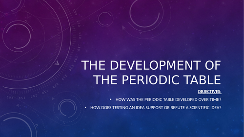 Development of the Periodic Table