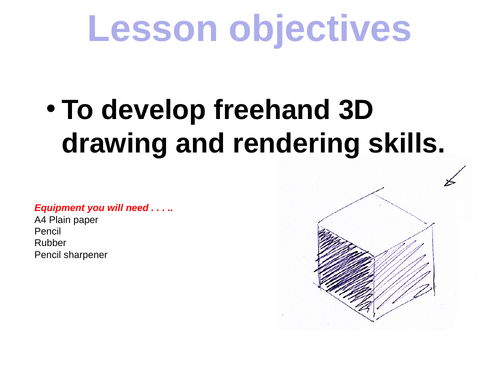 3D basic isometric sketching ppt