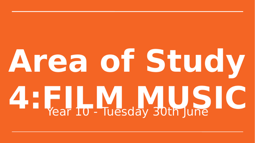 GCSE Music - Film Music