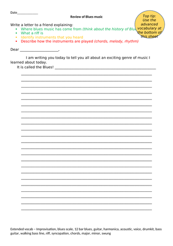 Blues Music - Review Letter