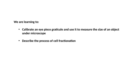 A level Biology: Eye piece graticule calibration and measurements through a microscope