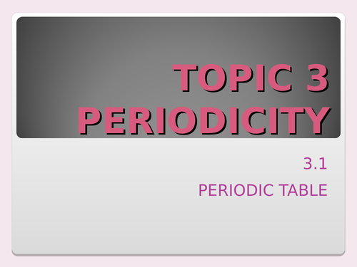 IBDP Chemistry Topics 3 and 13 (Periodicity) PowerPoint Bundle