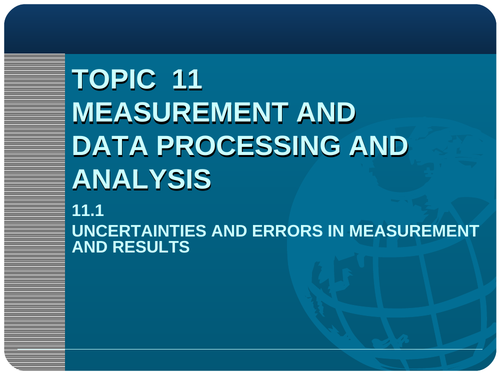 IBDP Chemistry Topic 11 (Measurement and Data Processing and Analysis) PowerPoint Bundle