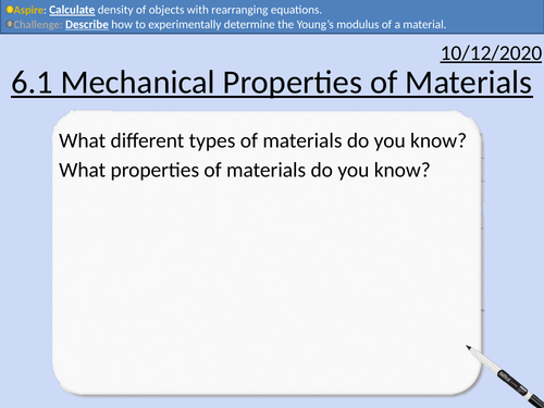 OCR Applied Science: 6.1 Mechanical Properties of Materials