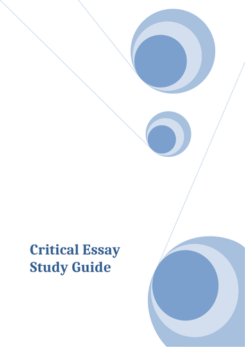 National 5/Higher Critical Essay Writing Guide