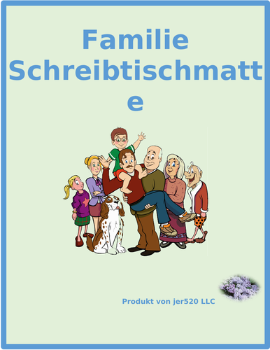 Familie (Family in German) Desk Mat