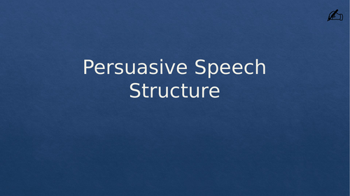 Persuasive Speech Structure