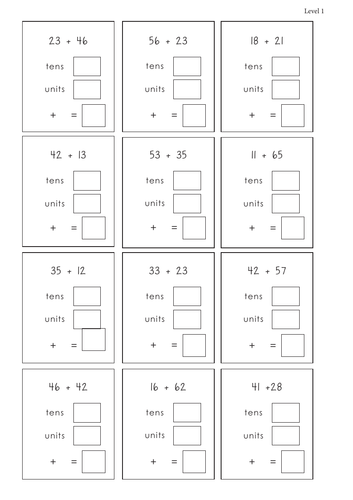 Addition Using Box Method Teaching Resources