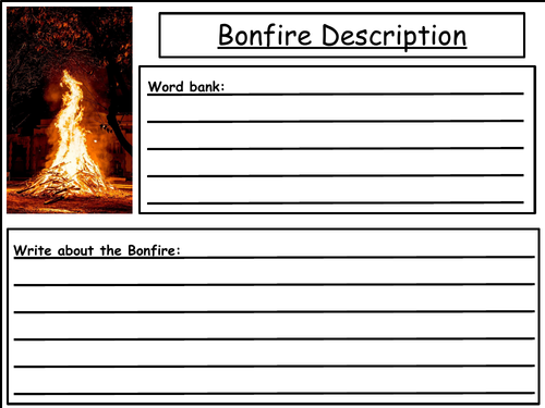 Fireworks Night Descriptive Writing