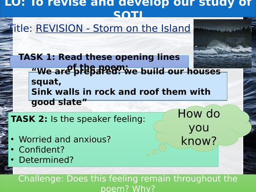 Heaney's Storm on the Island Revision LA