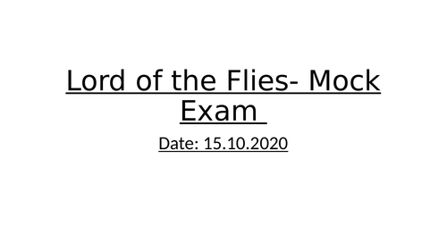 Mock- Language Paper 1 with Model answer